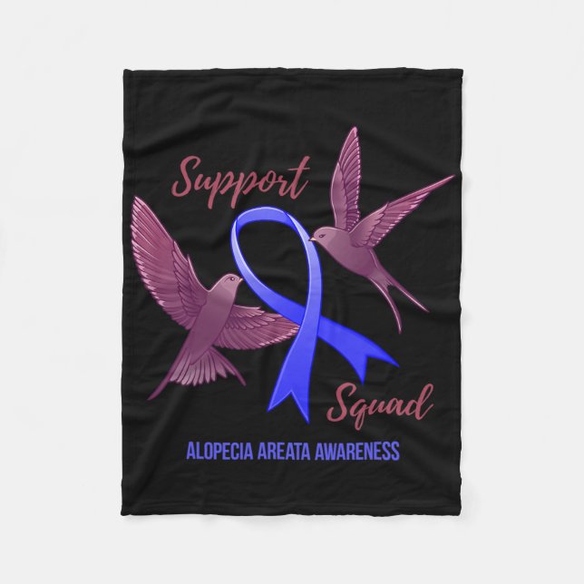 Alopecia Areata Awareness Support Squad Krieger 1  Fleecedecke (Vorderseite)