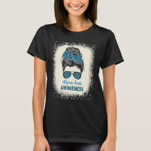 Alopecia Areata Bewusstsein Messy bun Haarausfall  T-Shirt