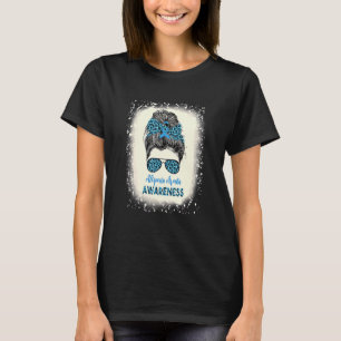 Alopecia Areata Bewusstsein Messy bun Haarausfall T-Shirt