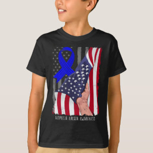 Alopecia Areata Bewusstsein Vintag American Flag B T-Shirt