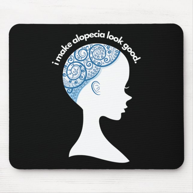 Alopecia Areata Geschenk - Haarausfall Aufmerksamk Mousepad (Vorne)