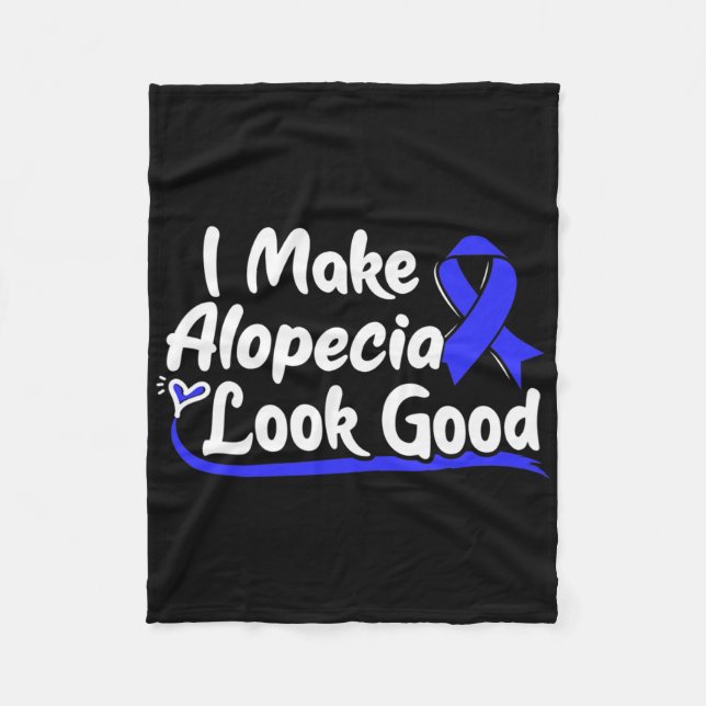 Alopecia Areata-Geschenk - Haarausfall-Bewusstsein Fleecedecke (Vorderseite)