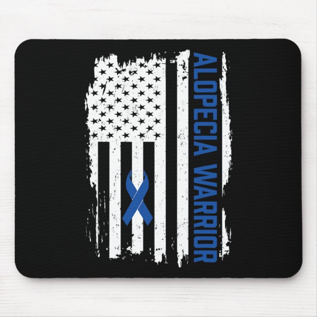 Alopecia Areata Unterstützung Krieger Alopecia Are Mousepad (Vorne)