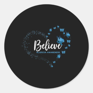 Alopecia Awareness Butterfly Glauben Runder Aufkleber