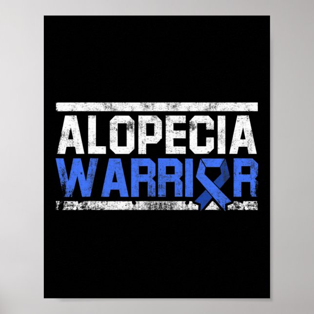 Alopecia Awareness Haair Loss Krieger Tool Flag Su Poster (Vorne)