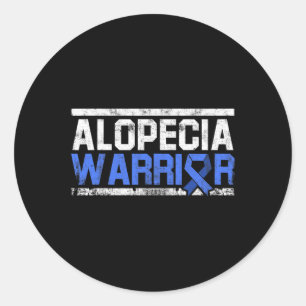 Alopecia Awareness Haair Loss Krieger Tool Flag Su Runder Aufkleber