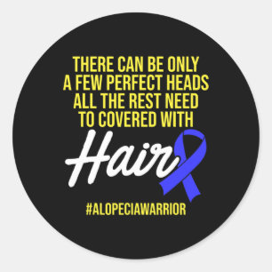 Alopecia Awareness Haarausfall Krieger Perfect Hea Runder Aufkleber