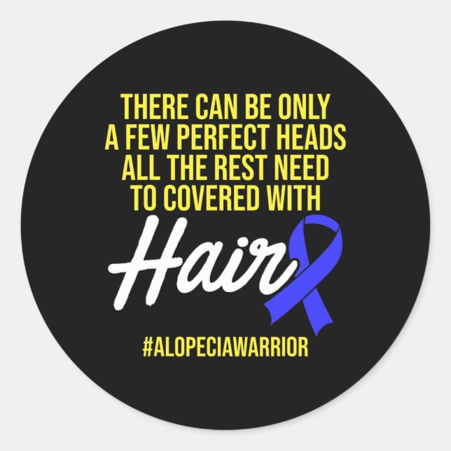 Alopecia Awareness Haarausfall Krieger Perfect Hea Runder Aufkleber (Vorderseite)