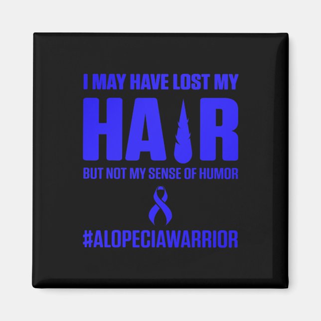 Alopecia Awareness Haarausfall Krieger Überlebende Magnet (Vorne)