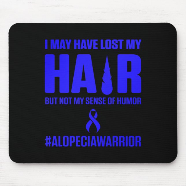 Alopecia Awareness Haarausfall Krieger Überlebende Mousepad (Vorne)
