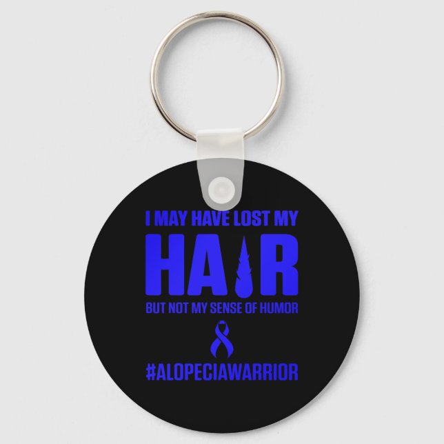 Alopecia Awareness Haarausfall Krieger Überlebende Schlüsselanhänger (Vorderseite)