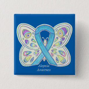 Alopecia Butterfly Butterfly Button für benutzerd