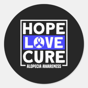 Alopecia Hope Liebe Heilung Alopezie Areata Awaren Runder Aufkleber