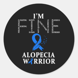 Alopecia Kriegrior I'm Fine Runder Aufkleber