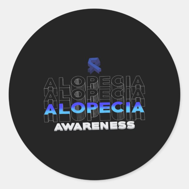 Alopecia Sensibilisierung Haarausfall Krieger Sieg Runder Aufkleber (Vorderseite)