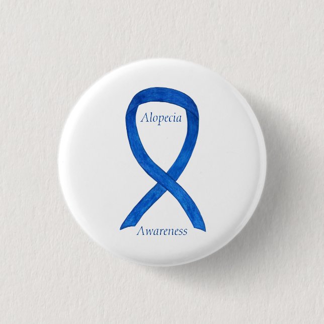 Alopecia Sensibilisierungskampagne Bon Custom Art  Button (Vorderseite)