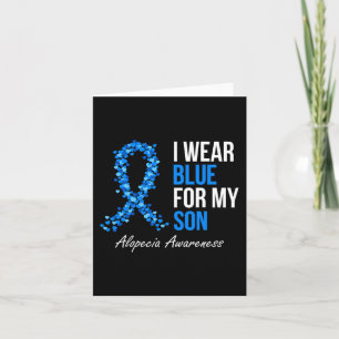Alopezie Awareness Ich trage Blau für meinen Sohn Karte