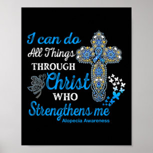 Alopezie Bewusstsein Alopezie Krieger Christus Poster