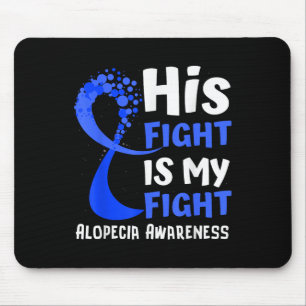Alopezie Bewusstsein Blue Ribbon Hope Familie Kämp Mousepad