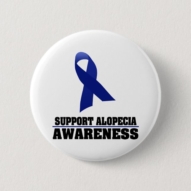 Alopezie-Bewusstsein Button (Vorderseite)