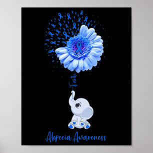 Alopezie Bewusstsein Glaube Elefant Survivor Kämpf Poster