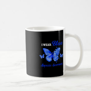 Alopezie Bewusstsein ich trage Blue Butterfly Kaffeetasse