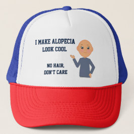 Alopezie Bewusstsein, kein Haar, keine Sorge Truckerkappe
