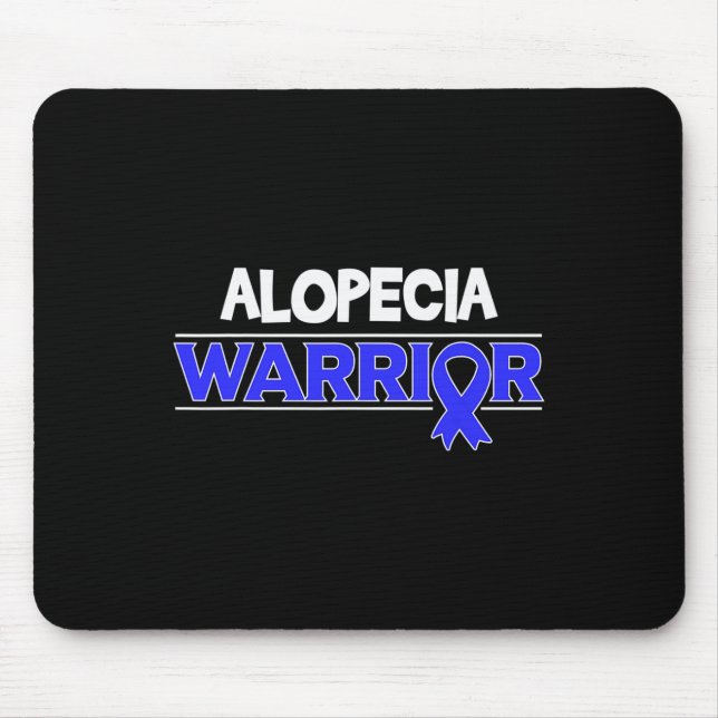 Alopezie Krieger Haarausfall Bewusstsein Band Mousepad (Vorne)