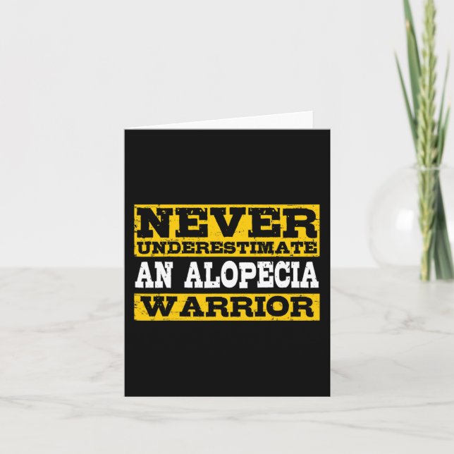 Alopezie Krieger unterstützen Haarausfall Bewussts Karte (Vorderseite)
