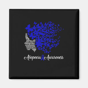 Alopezie Sensibilisierung Blauer Ribbon Haarausfal Magnet