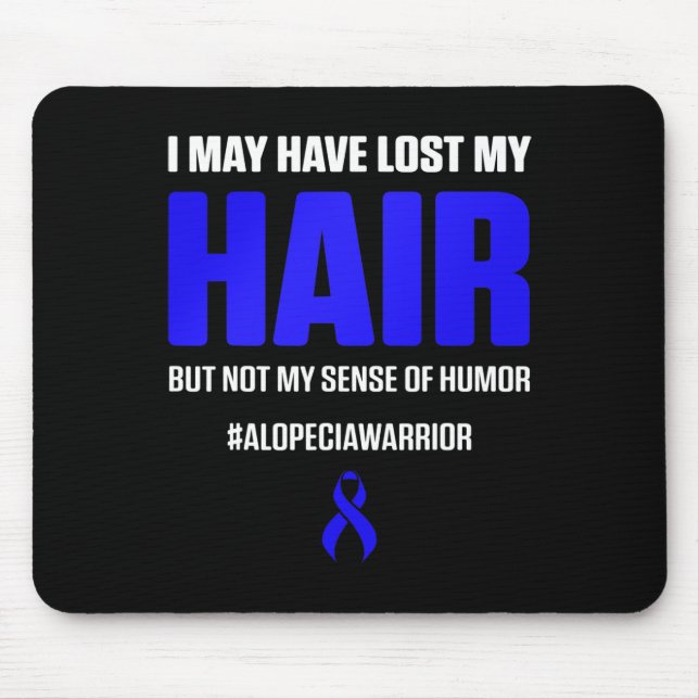 Alopezie Sensibilisierung für Haarausfall Krieger  Mousepad (Vorne)