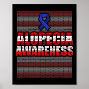 Alopezie Sensibilisierung für Haarausfall Krieger  Poster