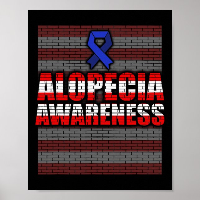 Alopezie Sensibilisierung für Haarausfall Krieger  Poster (Vorne)