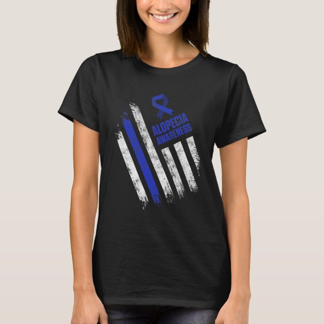 Alopezie Sensibilisierung Haarausfall Krieger Tack T-Shirt (Vorderseite)