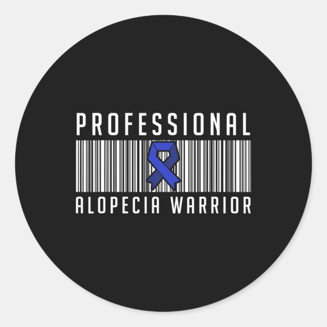 Alopezie Sensibilisierung Haarausfall Krieger veru Runder Aufkleber (Vorderseite)