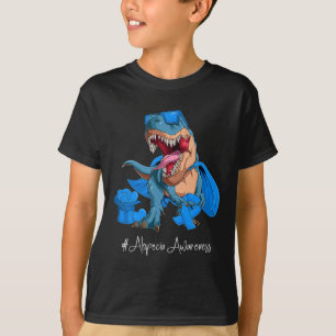 Alopezie Sensibilisierungsmonat Blauer Bonbon Trex T-Shirt