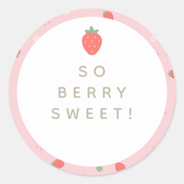 Alors, Berry Sweet ! Étiquettes de cadeaux fraises (Devant)