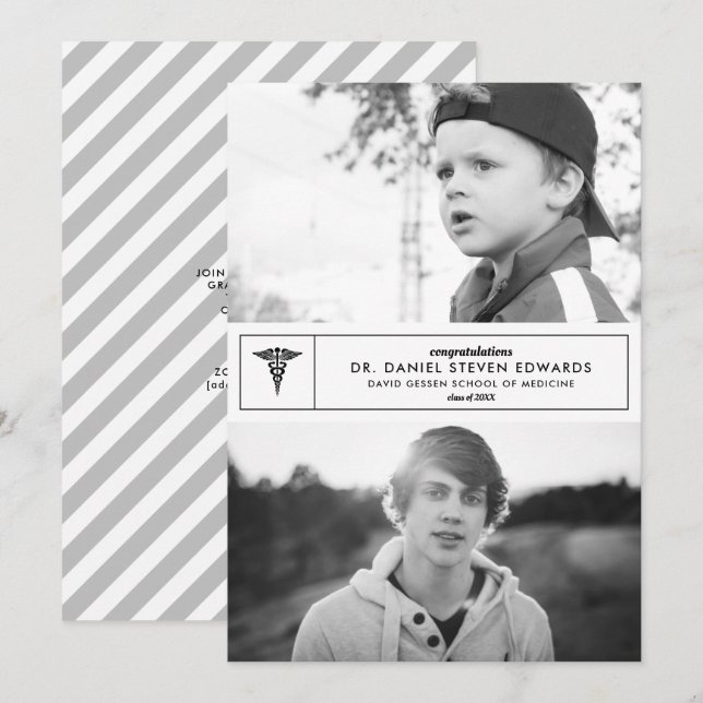 Alors et maintenant 2 Invitation de graduation pho (Devant / Derrière)