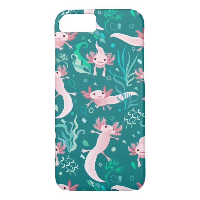 Alotta Axolotls Rose Turquoise Coque-Mate coque ip (Dos)