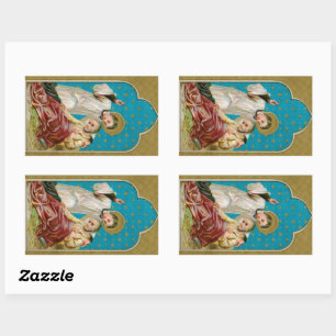 Aloysius Gonzaga & Plague Victim (M 006) Rechteckiger Aufkleber
