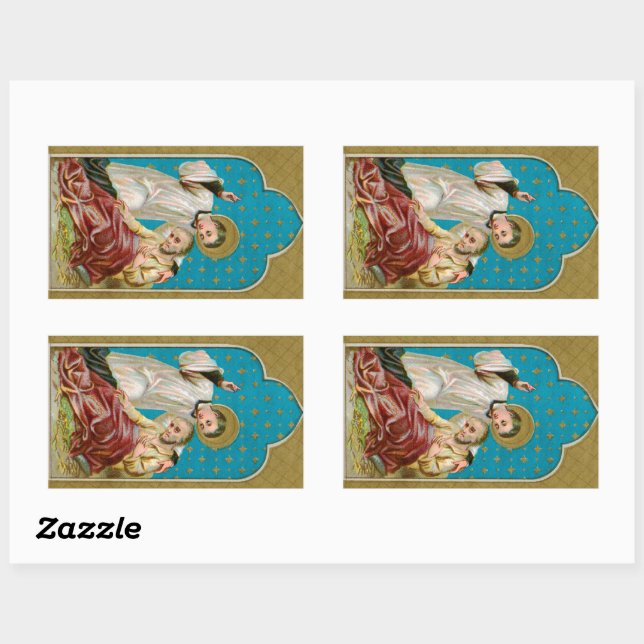 Aloysius Gonzaga & Plague Victim (M 006) Rechteckiger Aufkleber (Blatt)