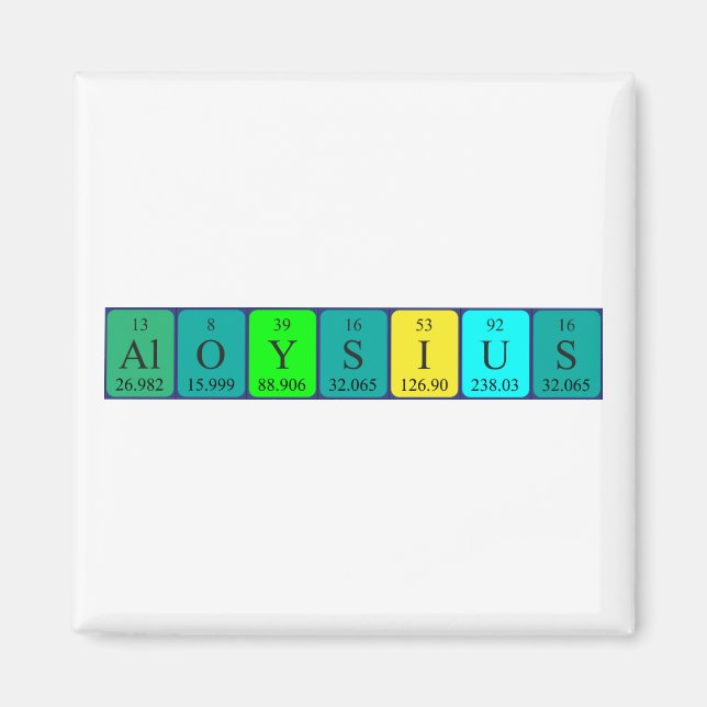 Aloysius periodic table name magnet (Vorne)