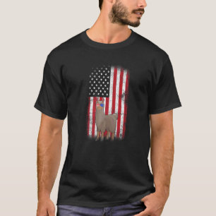 Alpaca American Flag Boys Girls Men Women T-Shirt