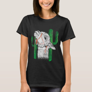 Alpaca Animal Cactus Zoo Bewahrung T-Shirt