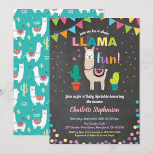 Alpaca Baby sprinkle Einladung. Mädchen Babyparty Einladung