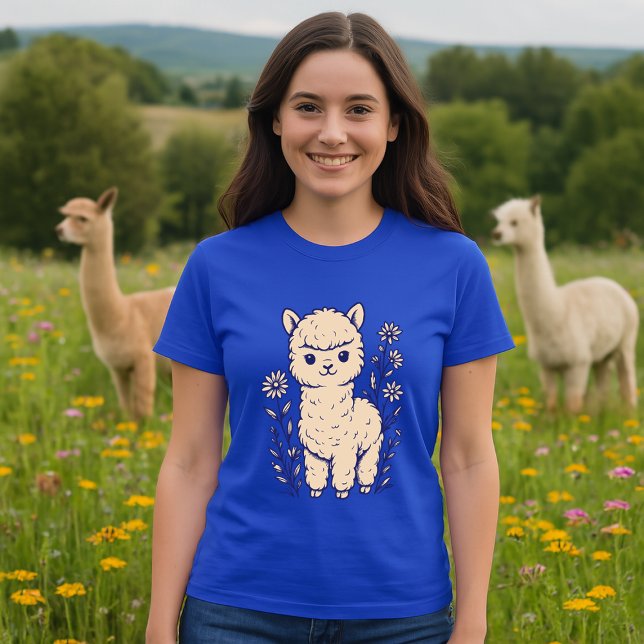 Alpaca Baby & Wildflowers T-Shirt (Von Creator hochgeladen)
