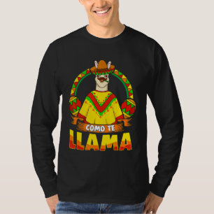 Alpaca Cinco De Mayo Como Te Llama Mexikanisch T-Shirt