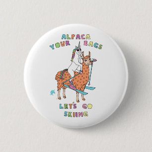 Alpaca Deine Taschen Lasse Skifahren Einiges Horn Button
