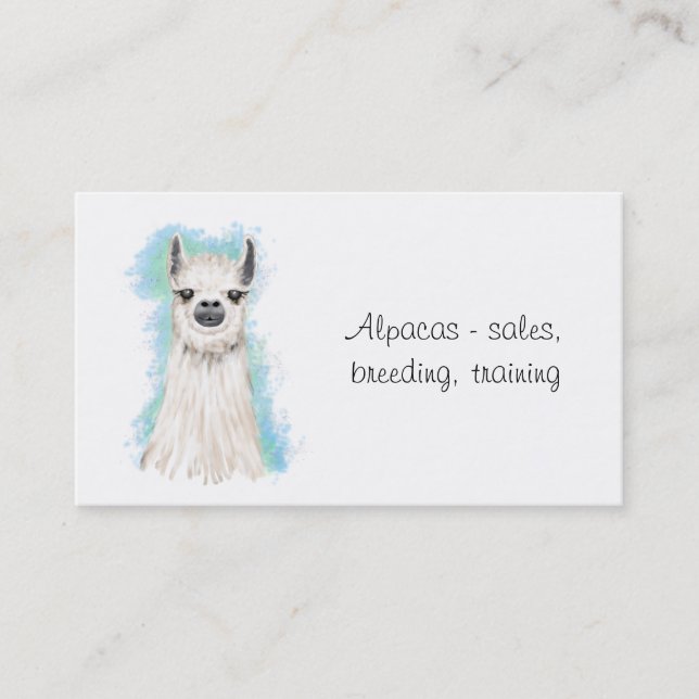 Alpaca-Eigentümer Visitenkarte (Vorderseite)