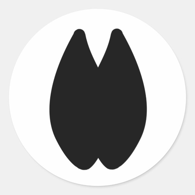 Alpaca Footprint Runder Aufkleber (Vorderseite)